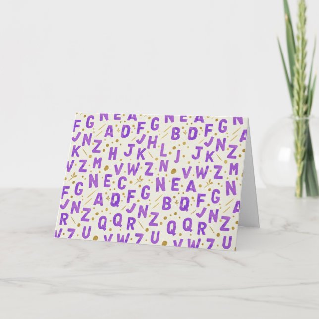 Royal Amethyst Artisan Alphabet Kort (Framsida)
