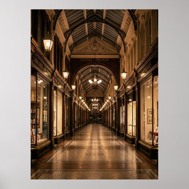 Royal Arcade Vintage Interior Hall Poster (Framsidan)