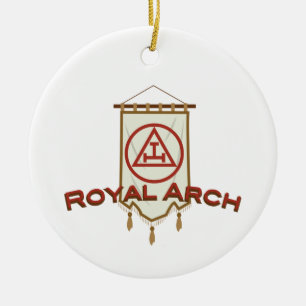 Royal Arch Freemason Banner Julgransprydnad Keramik