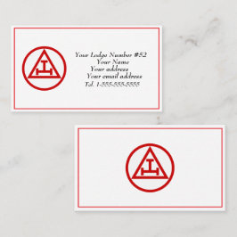 Royal Arch Freemason Freemasonry Symbol Masonic Visitkort