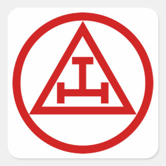 ROYAL ARCH MASONS CIRCULAR FYRKANTIGT KLISTERMÄRKE