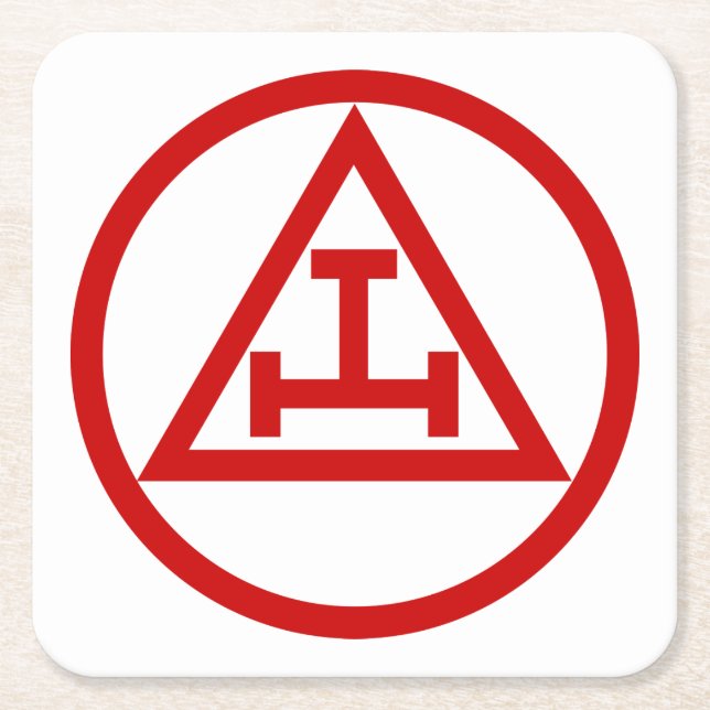 ROYAL ARCH MASONS CIRCULAR UNDERLÄGG PAPPER KVADRAT (Framsidan)