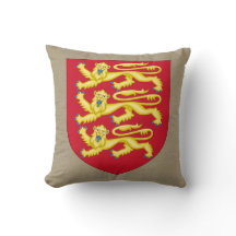 Royal Arm England on Beige Faux Linen