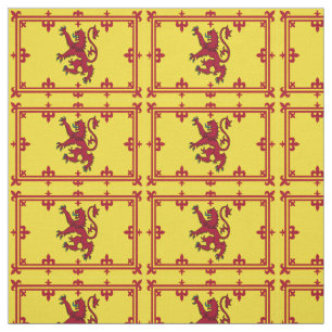 Royal Arm Skottland Flagga Mönster Tyg