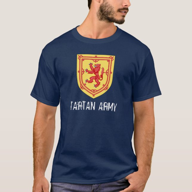 Royal Arm Skottland Tartan Army T-Shirt  (Framsida)