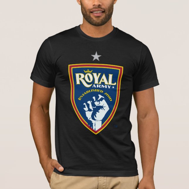 Royal Army Logotyp Mörk Manar T-Shirt (Framsida)