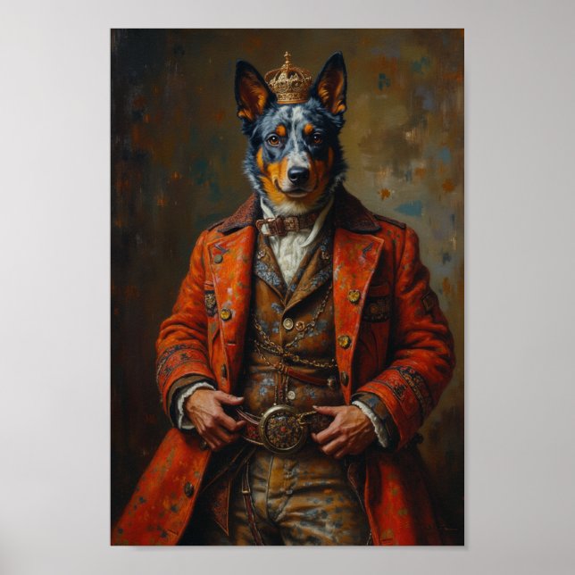 Royal Australian Cattle Dog Portrait Poster (Framsidan)