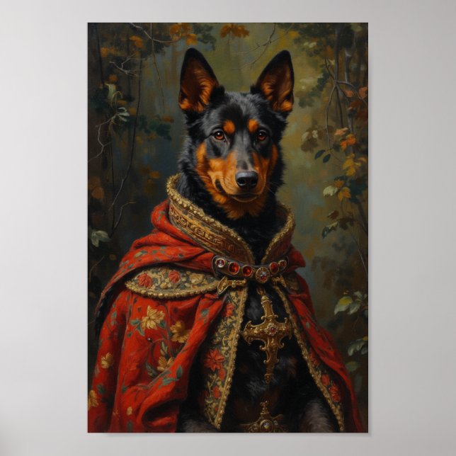 Royal Australian Kelpie Portrait Poster (Framsidan)