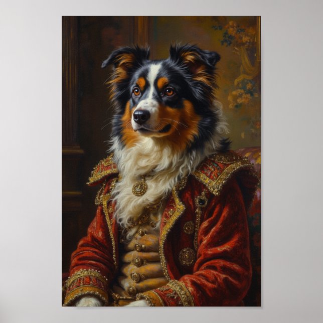 Royal Australian Shepherd Portrait Poster (Framsidan)