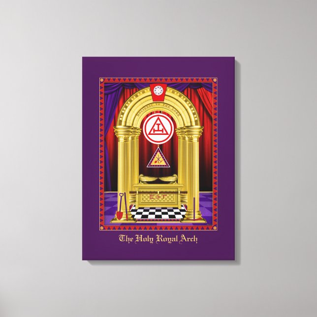 Royal av masonisk Heliga med arbetande Verktyg Canvastryck (Framsida)