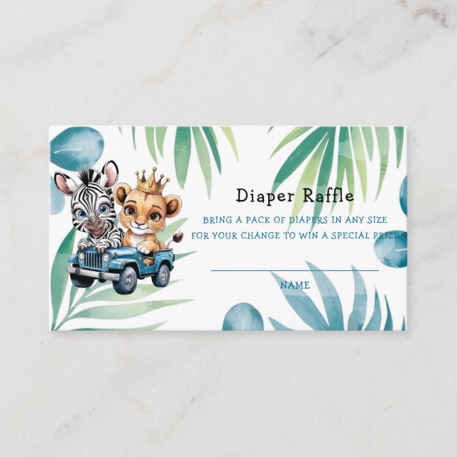 Royal Äventyr Ride Boy Diaper Riffle Visitkort (Framsida)