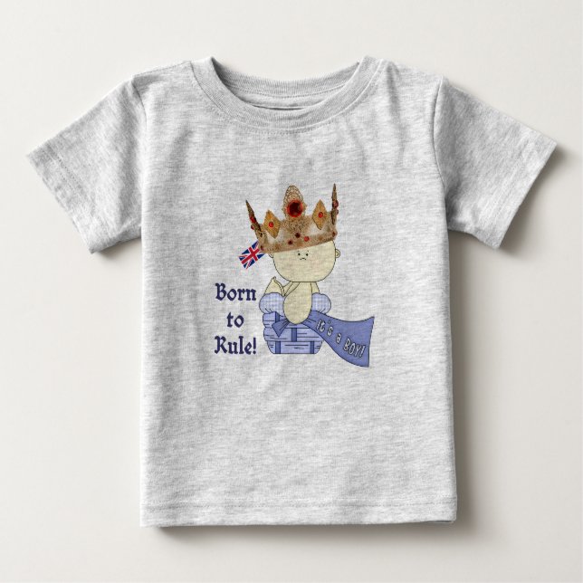 Royal Baby med Krona/Born till regel! Tee (Framsida)