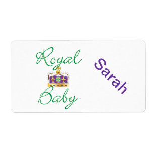 Royal Baby med Lila och Guld Krona Fraktsedel