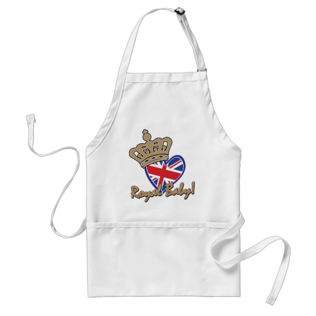 Royal Baby UK Heart Flagga Förkläde (Framsidan)