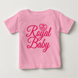 Royal Baby vid Rosa med Krona T Shirt