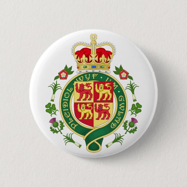 Royal Badge of Wales Knapp (Framsida)