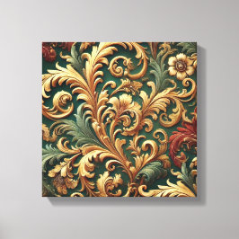 Royal Baroque-Blommönstret Canvastryck