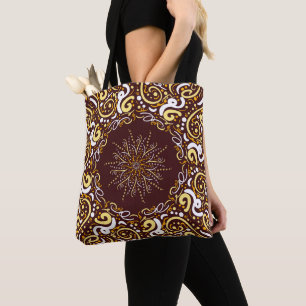 Royal Batik Blommigt Artistic Maroon Tygkasse