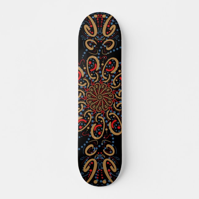 Royal Batik Blommigt Artistic Skateboard (Framsida)