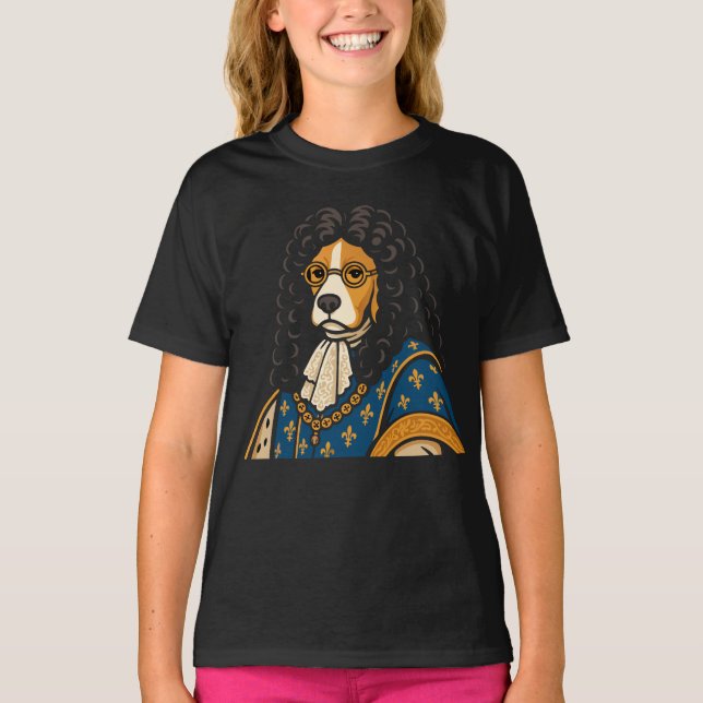 Royal Beagle Hund Hans Majesty Fluffness T Shirt (Framsida)