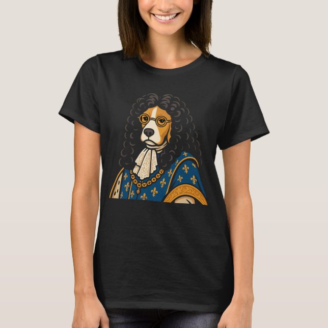 Royal Beagle Hund Hans Majesty Fluffness T Shirt (Framsida)