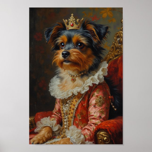 Royal Biewer Terrier Porträtt Poster (Framsidan)