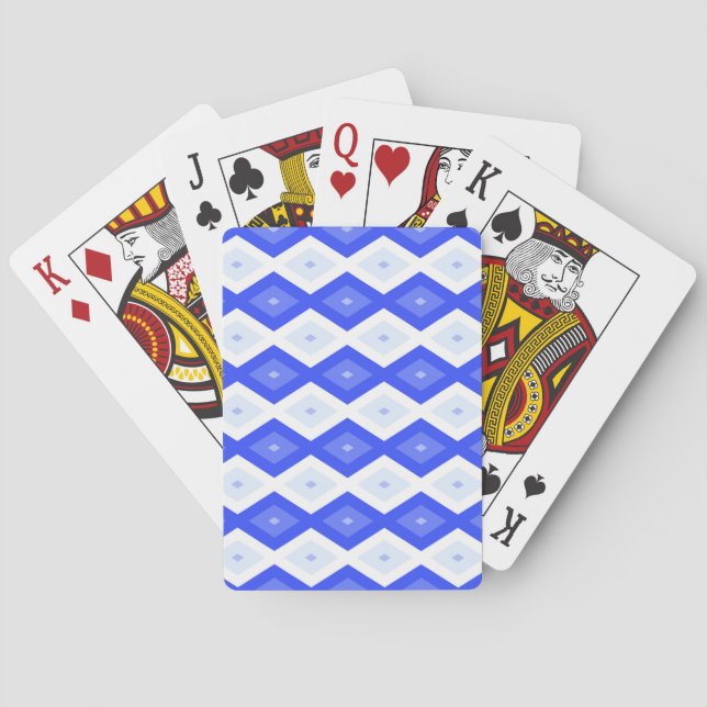 Royal blå diamant mönster casinokort (Baksidan)