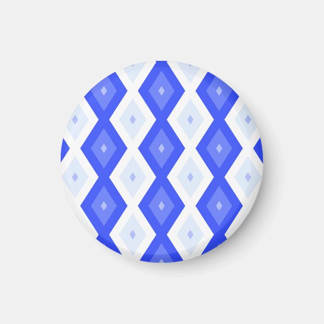 Royal blå diamant mönster magnet (Framsidan)