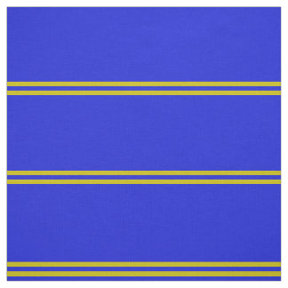 Royal blå, guld-strimlad design tyg