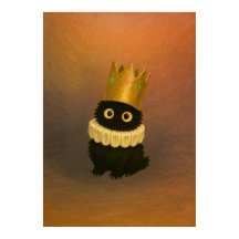 Royal Black Cat i Ghibli Stil Krona Poster