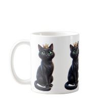 Royal Black Cat Premium Mugg