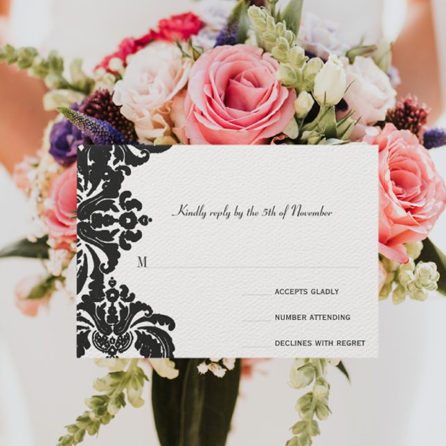 Royal Black Damask Wedding OSA (Skapare uppladdad)