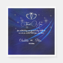 Royal Blådiamanter/Hearts Bröllop Pappra blöjor Pappersservett