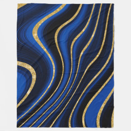 Royal (blått och guld) fleecefilt