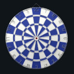 Royal blått och vitt piltavla<br><div class="desc">Royal Blue and White Dart Board</div>