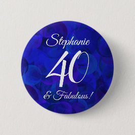 Royal Blue 40 och Fabulous Födelsedagsfest Knapp