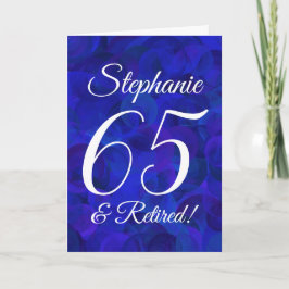 Royal Blue 65 och pensionerad Lycklig Pension Kort