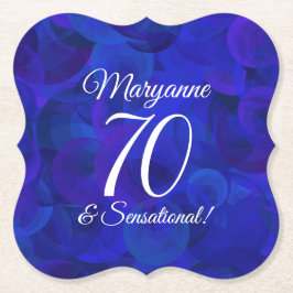 Royal Blue 70 och Sensationell Födelsedagsfest Underlägg Papper