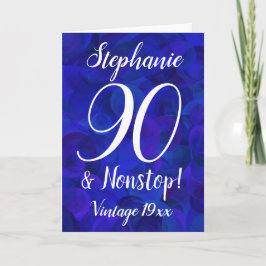 Royal Blue 90 och Non-stop Customized Birthday Kort