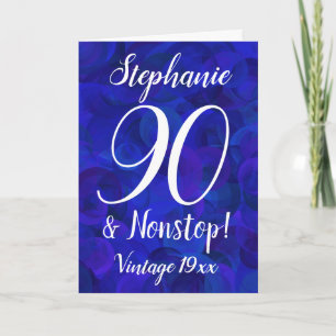 Royal Blue 90 och Non-stop Customized Birthday Kort