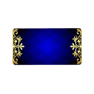 Royal Blue Address Label Lakan Adressetikett