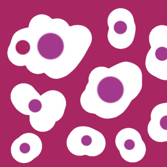 ROYAL BLUE AND SALMON ROSA ART MÖNSTER KUDDE (Skapare uppladdad)