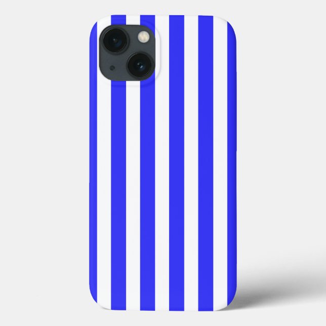 Royal blue and white candy rand Fodral-Mate iPhon (Baksida)