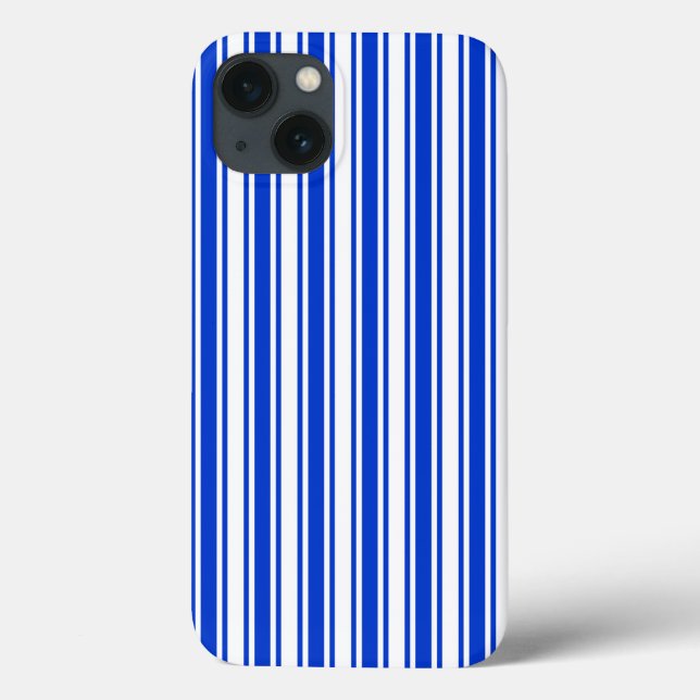 Royal blue and white candy rand Fodral-Mate iPhon (Baksida)