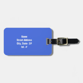 Royal Blue and White Volleyball Bagagebricka