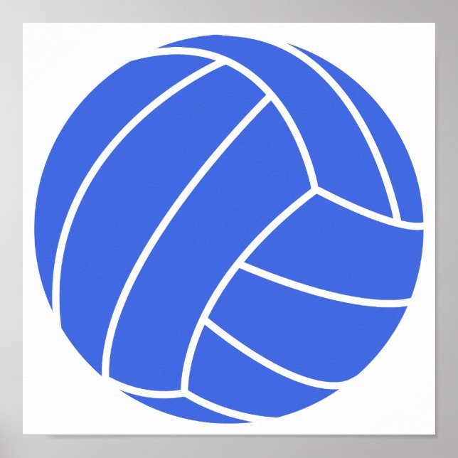 Royal Blue and White Volleyball Poster (Framsidan)