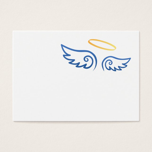 Royal Blue Angel vingar med halo Visitkort (Framsidan)