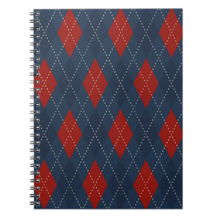 Royal Blue Argyle jul Mönster Anteckningsbok