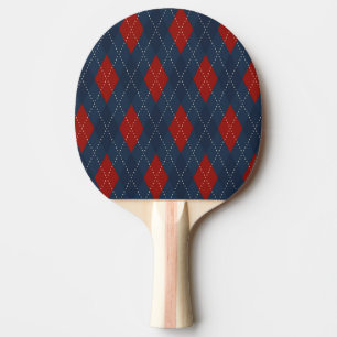 Royal Blue Argyle jul Mönster Pingisracket