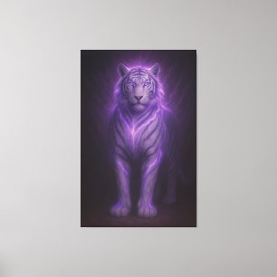 Royal Blue Aura White Tiger – Högsta Närvaro Canvastryck